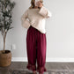 September Lace Bloomer Pant / Burgundy