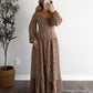 Maple Chai Floral Maxi Dress