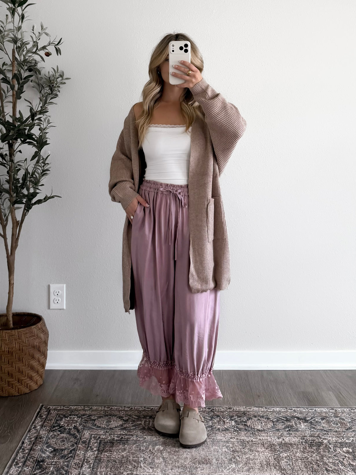 September Lace Bloomer Pant / Mauve