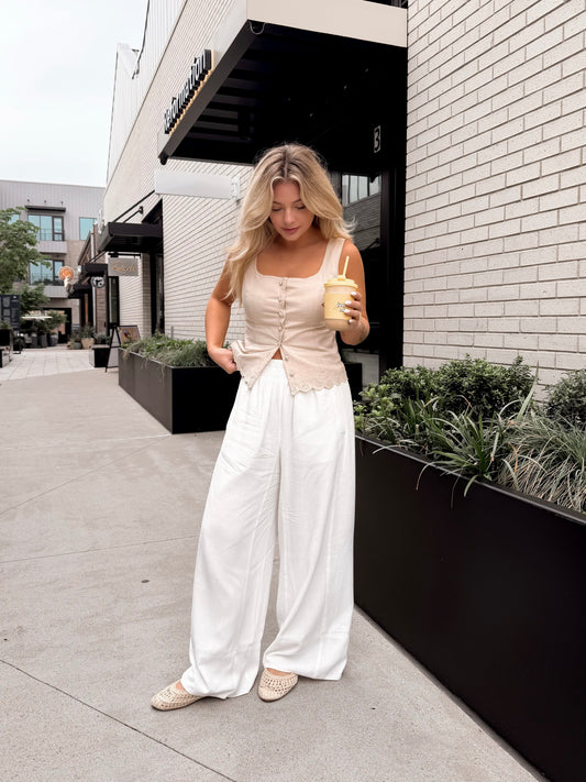 Leighton Linen Wide Leg Pant