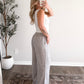 Fine Line Striped Linen Pant