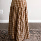 Toasted Pecan Plaid Maxi Skirt / Caramel