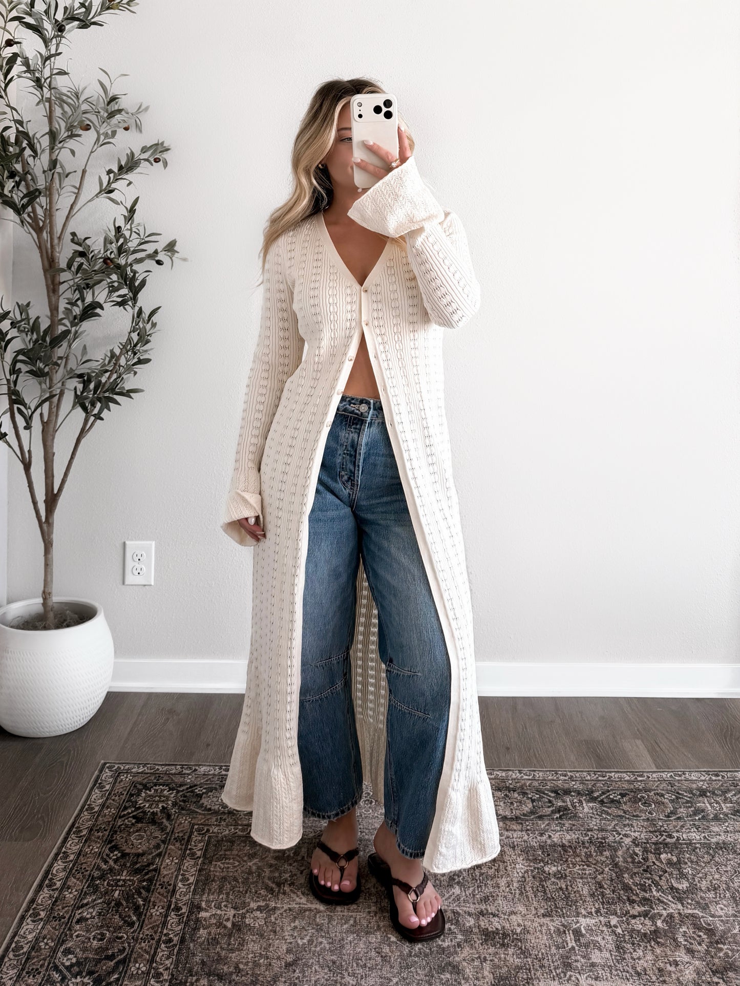 Barefoot Knit Maxi Cardigan