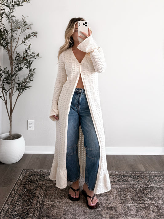 Barefoot Knit Maxi Cardigan