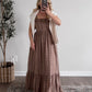 Brown Sugar Gingham Midi Dress