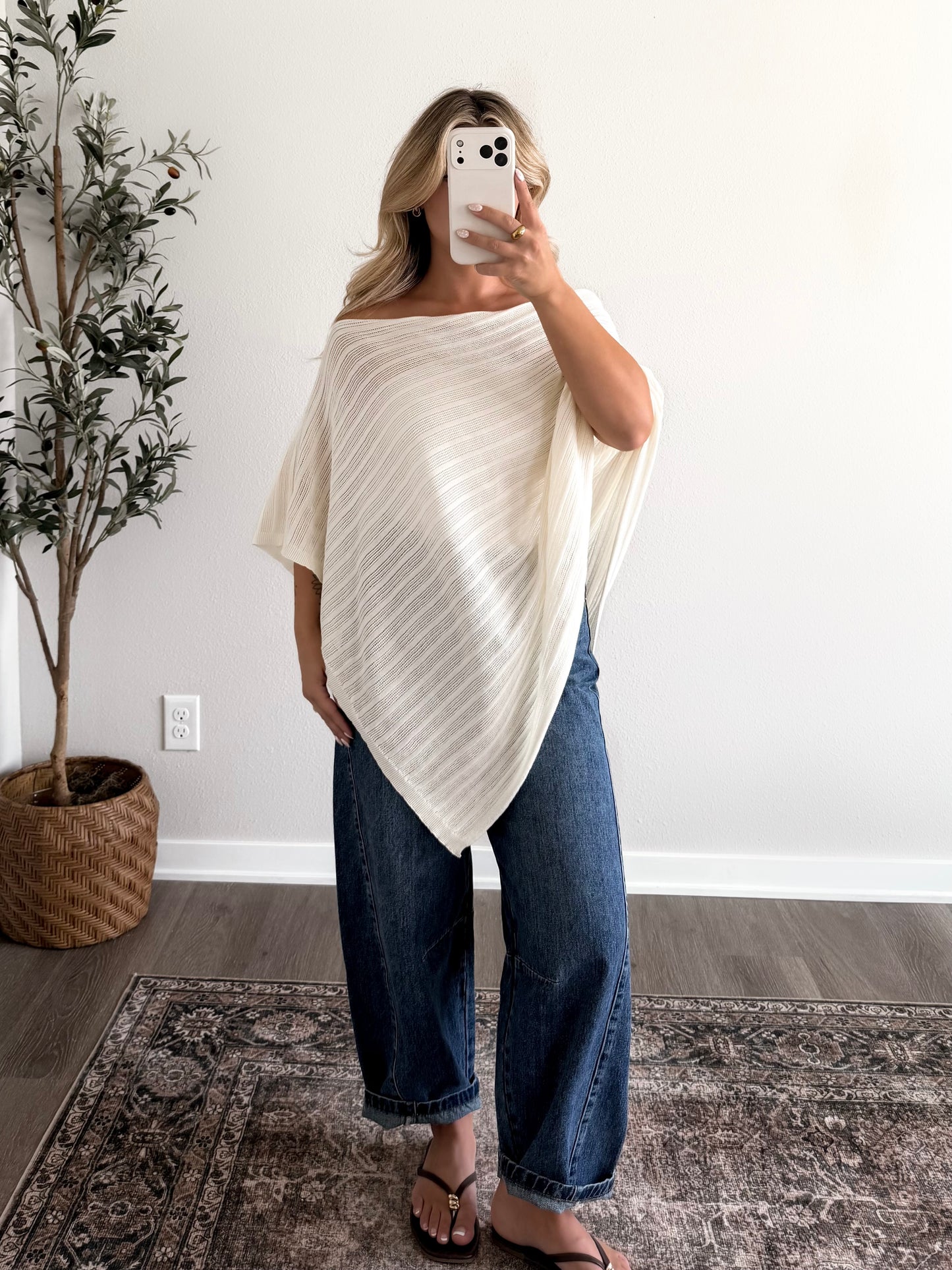 Lilia Knit Poncho Top