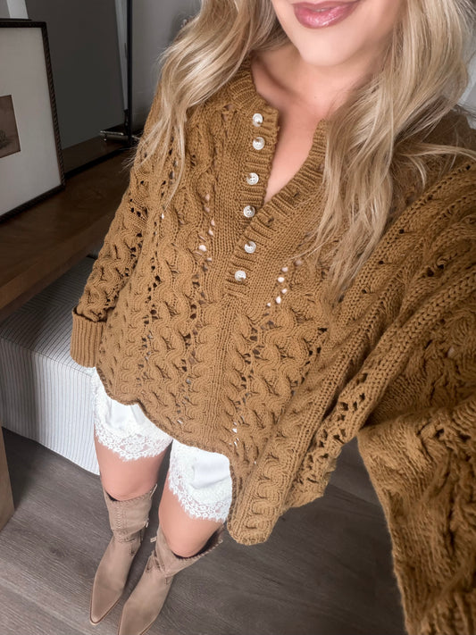 Woodstock Knit Sweater / Golden Rod