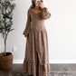 Maple Chai Floral Maxi Dress