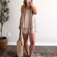 Golden Coast Striped Short Set
