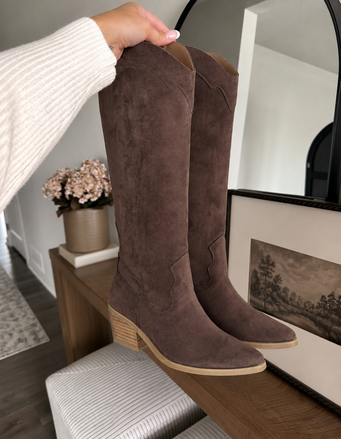 Juliette Western Suede Boot