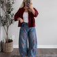 Vintage Rose Barrel Jean
