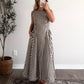 Column Stripe Midi Dress