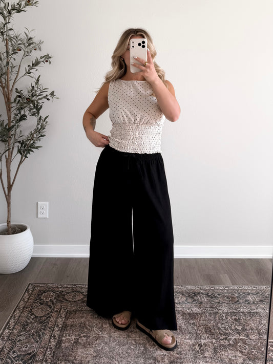 Long Day Linen Wide Leg Pant (PREORDER EST SHIP 5.04)