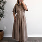 Apple Butter Gingham Midi Dress