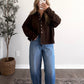 Piper Knit Button Cardigan / Brown