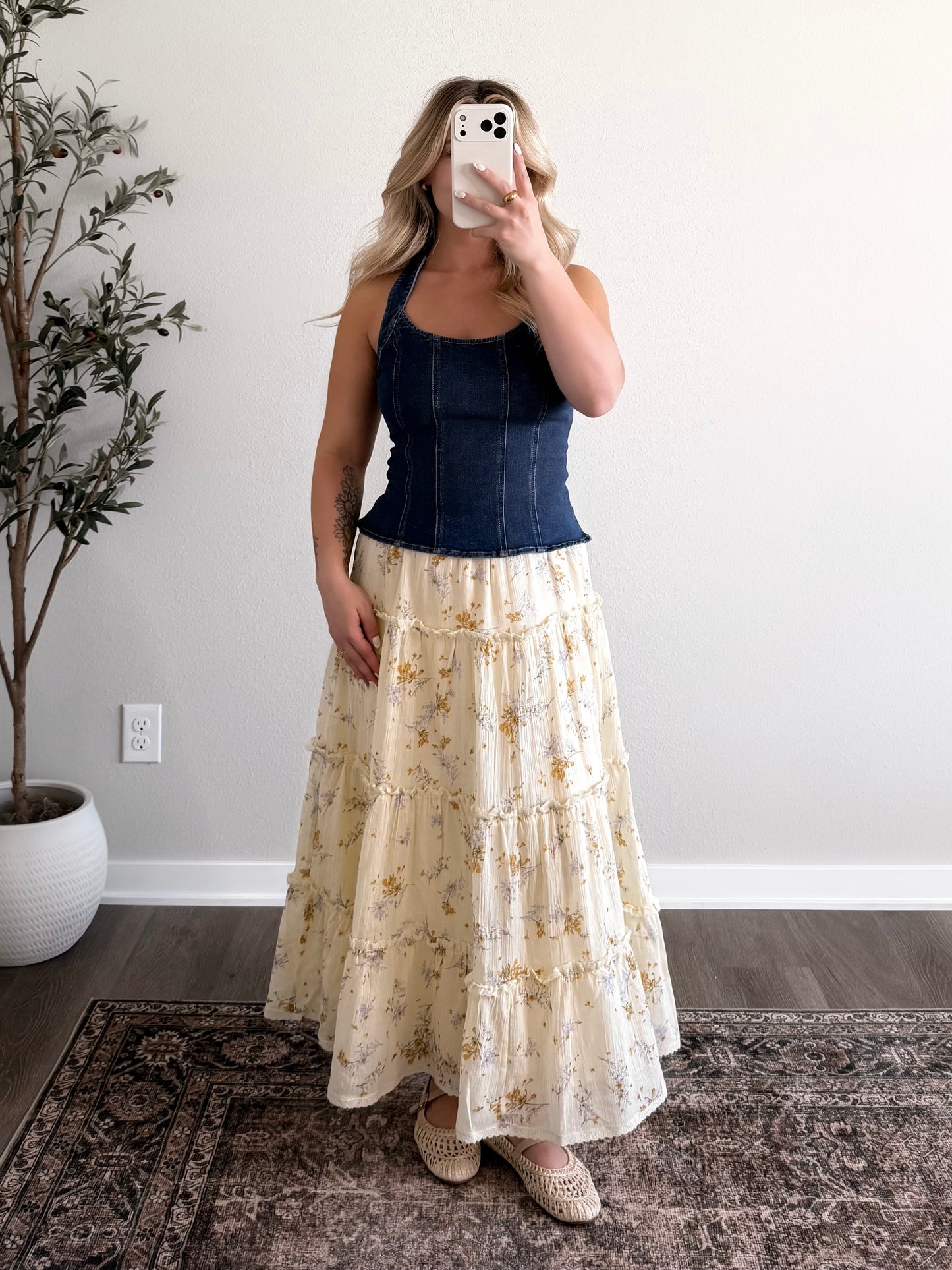 Lilah Floral Midi Skirt
