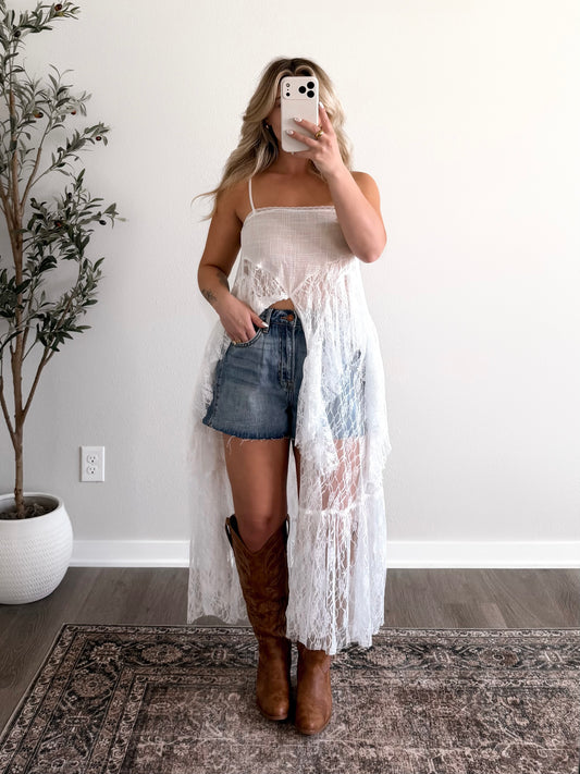 Saddle Up Lace Maxi Top