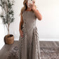 Column Stripe Midi Dress
