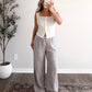 Fine Line Striped Linen Pant