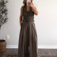 Cold Brew Dotted Smocked Top