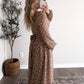 Maple Chai Floral Maxi Dress