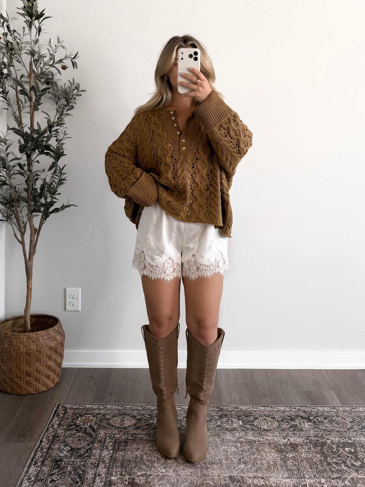 Sylvie Satin Lace Shorts