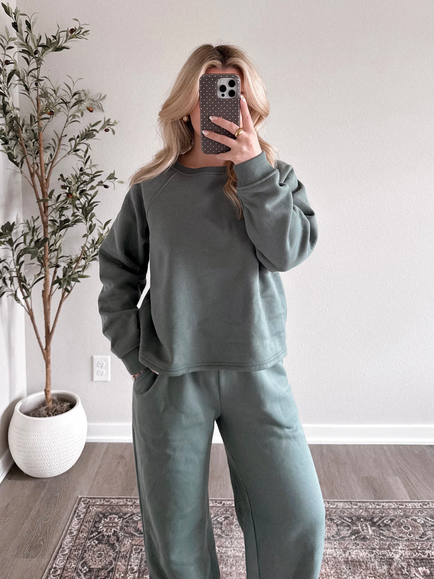 Relax & Repeat Sweat Set / Ash Green