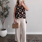 Luna Crochet Tassel Top / Brown (PREORDER est ship 3.16)
