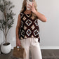 Luna Crochet Tassel Top / Brown (PREORDER est ship 3.16)