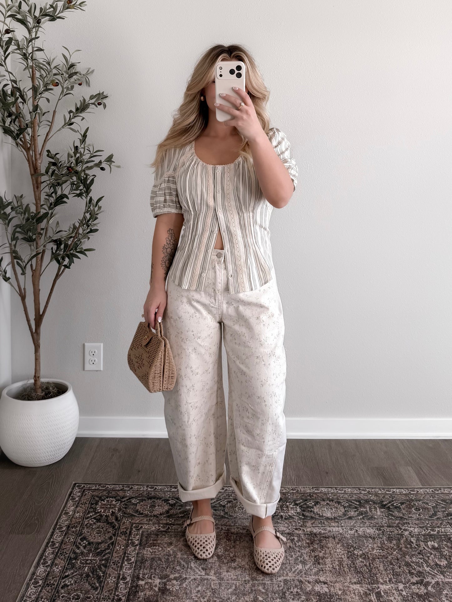 Fern Field Striped Top