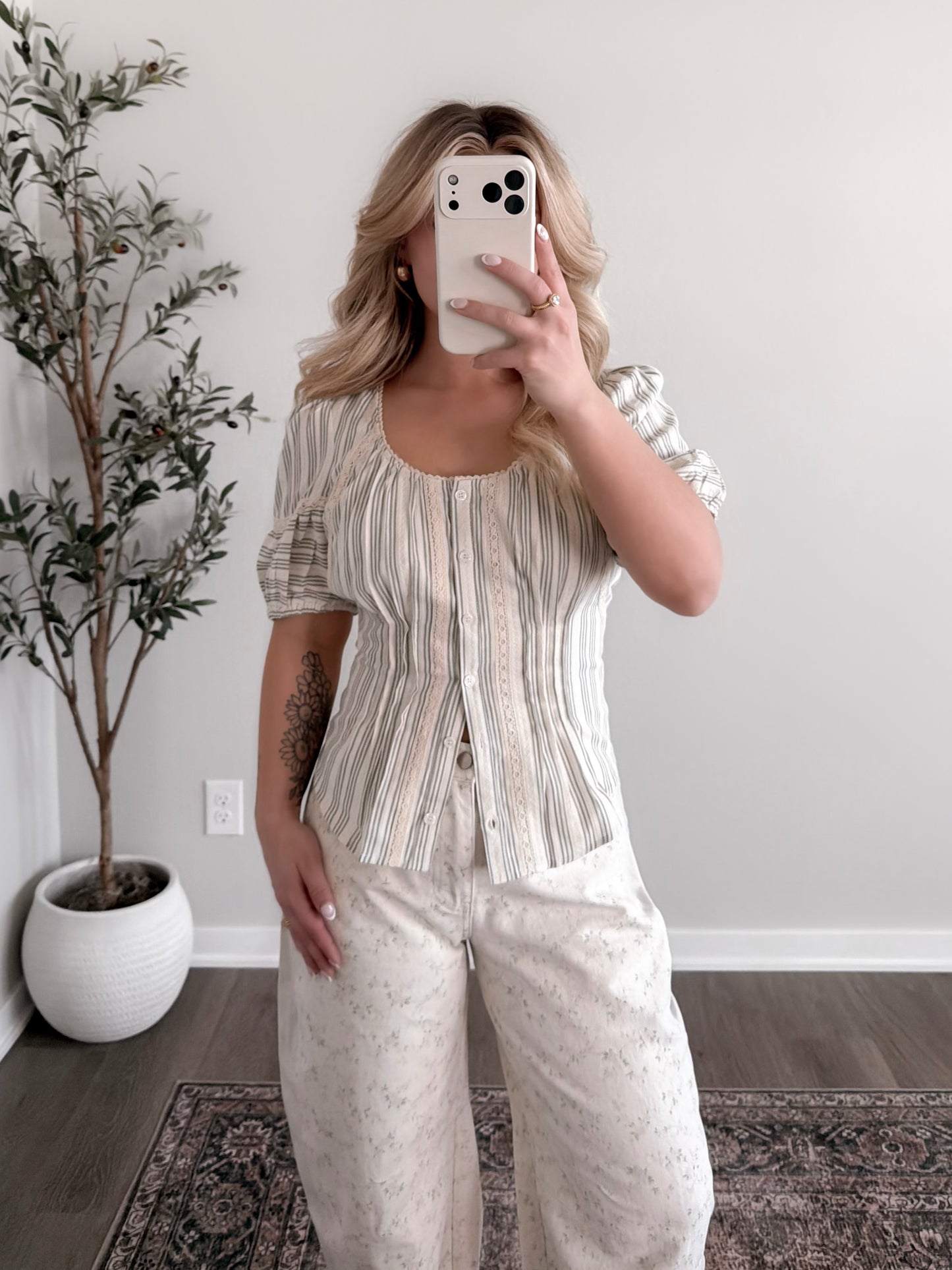 Fern Field Striped Top