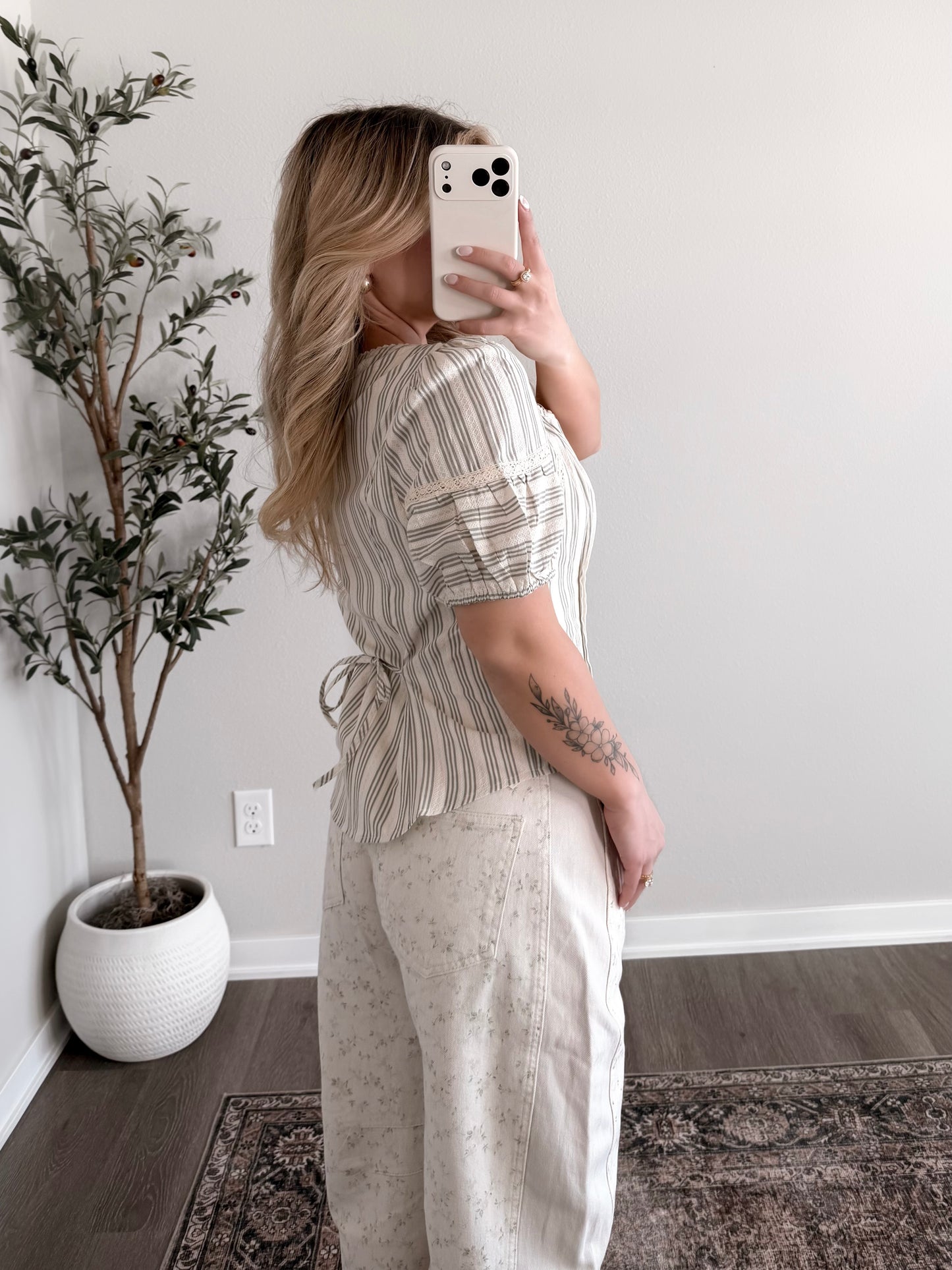 Fern Field Striped Top