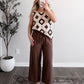 Lora Linen Crop Pant / Cocoa (Short Friendly)