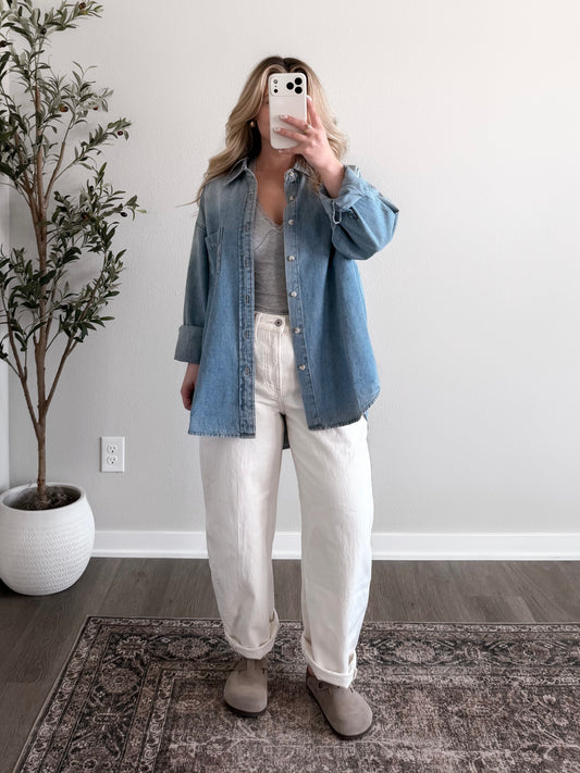 Market Day Denim Button Down
