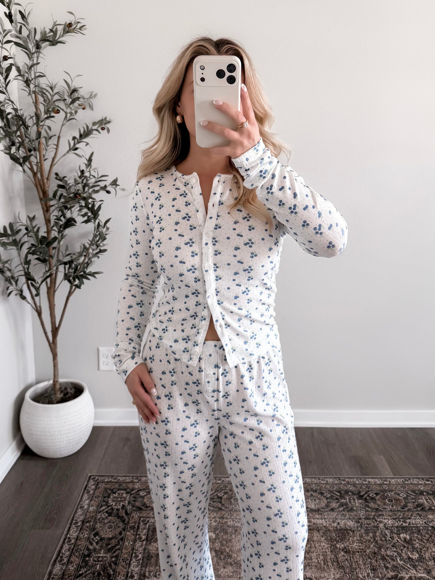 Berry Pointelle Lounge Set