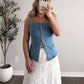 Headline Denim Top / Lt Wash