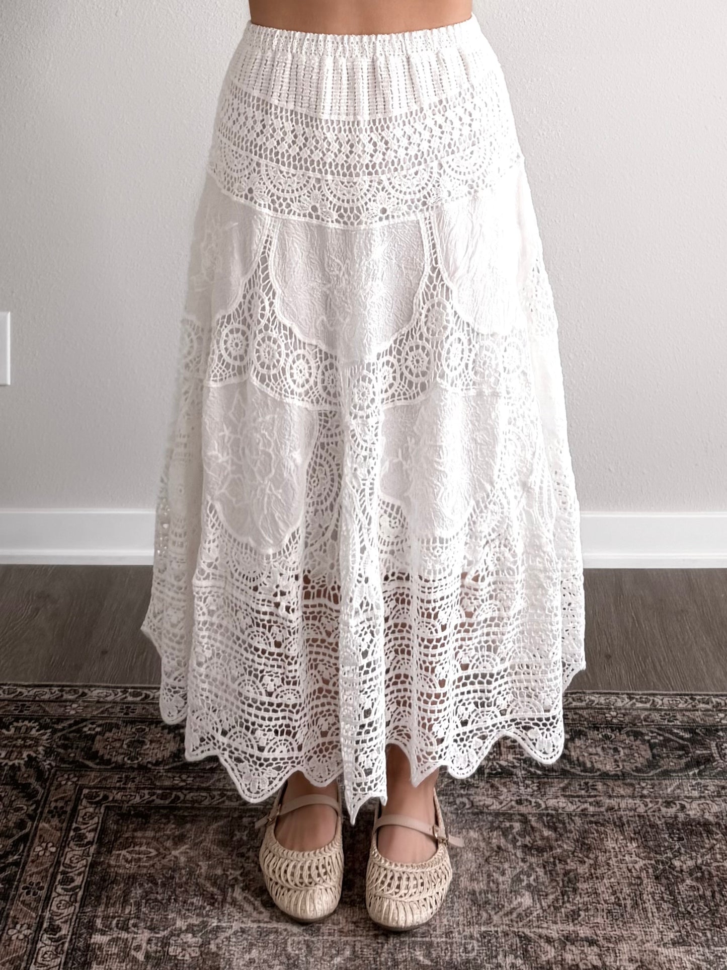 Soundtrack Crochet Midi Skirt