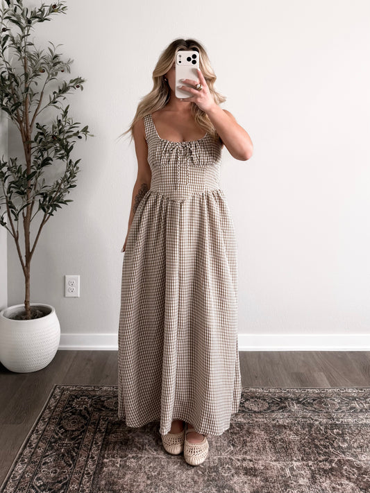 Farmstand Gingham Midi Dress