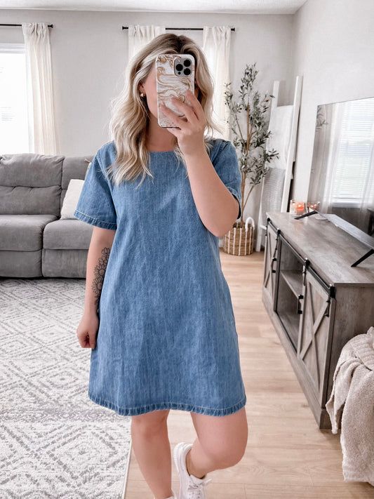 Southern Denim T-shirt Dress Final Sale