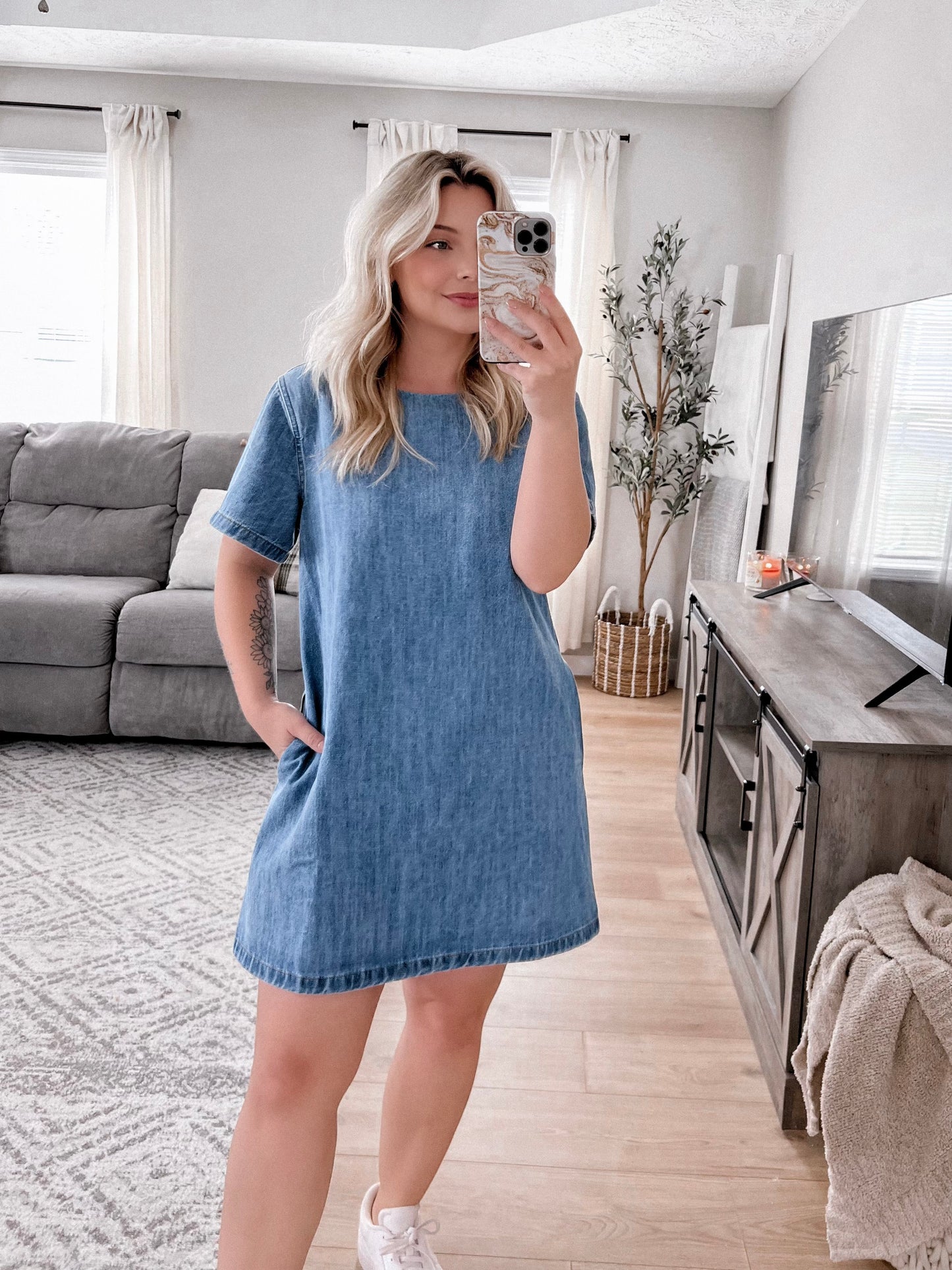 Southern Denim T-shirt Dress Final Sale