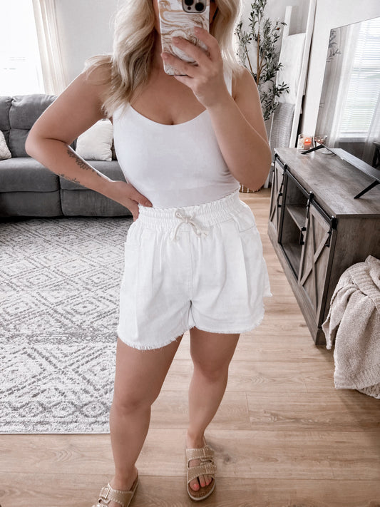 Summer Day White Denim Short Final Sale