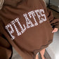 "Pilates" Gingham Oversized Mockneck