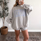 "Mother" Oversized Mockneck / Blue Stripe