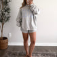 "Mother" Oversized Mockneck / Blue Stripe