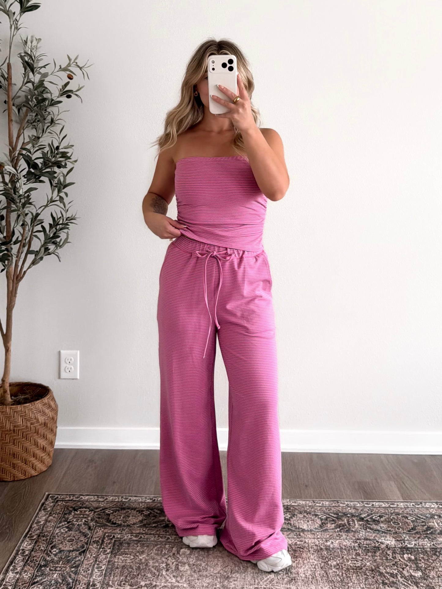 On Repeat Striped Set / Pink-Green