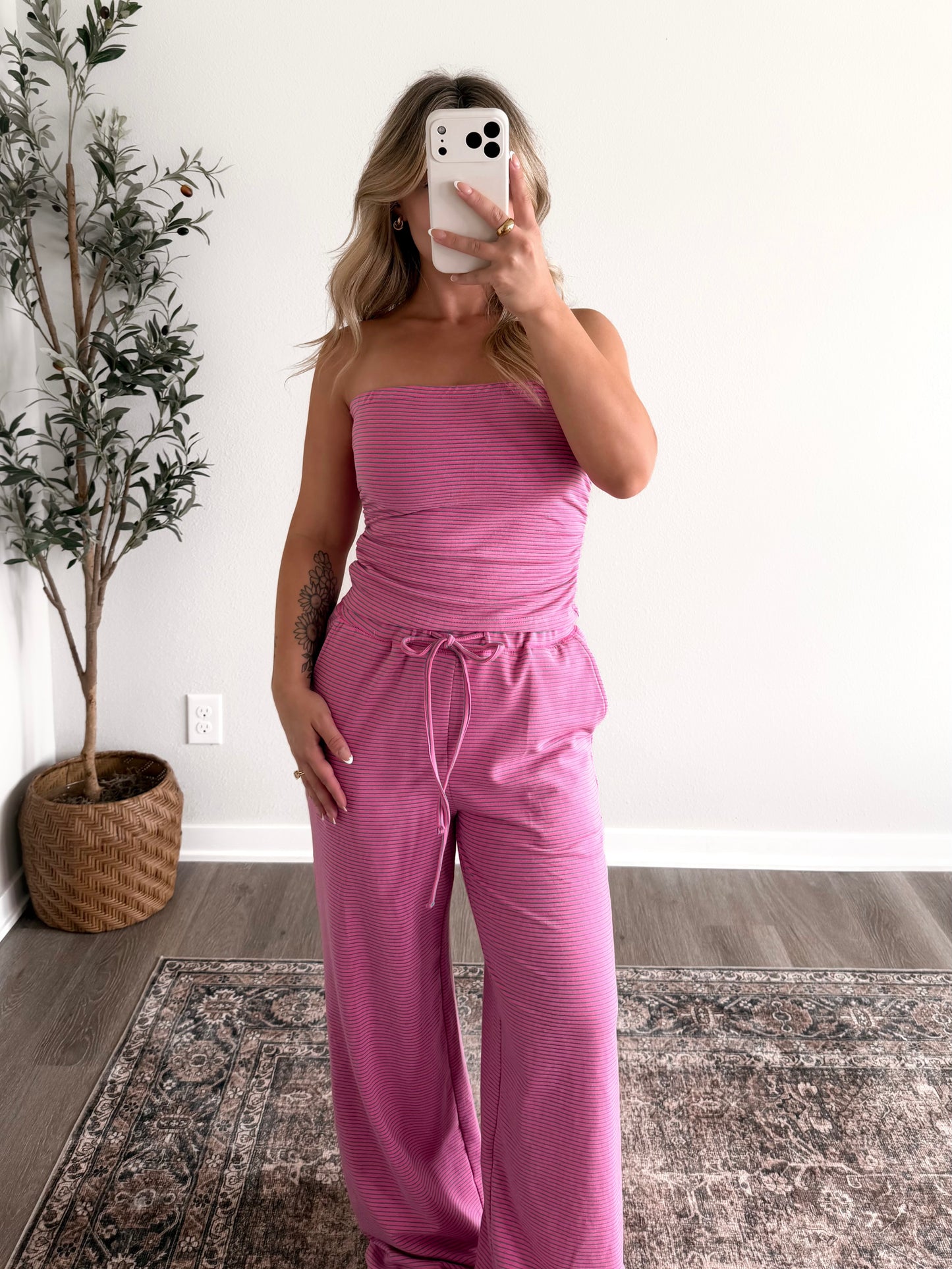 On Repeat Striped Set / Pink-Green