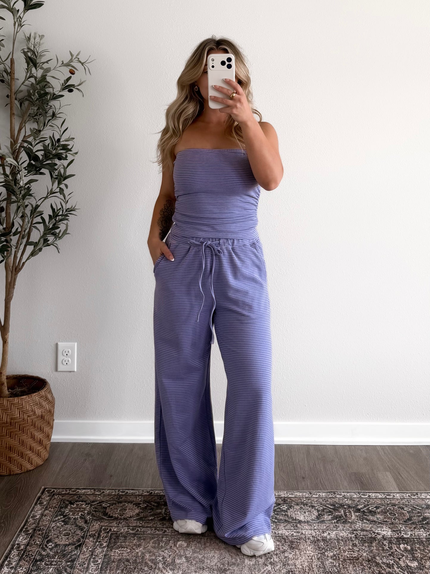 On Repeat Striped Set / Lavender-Blue