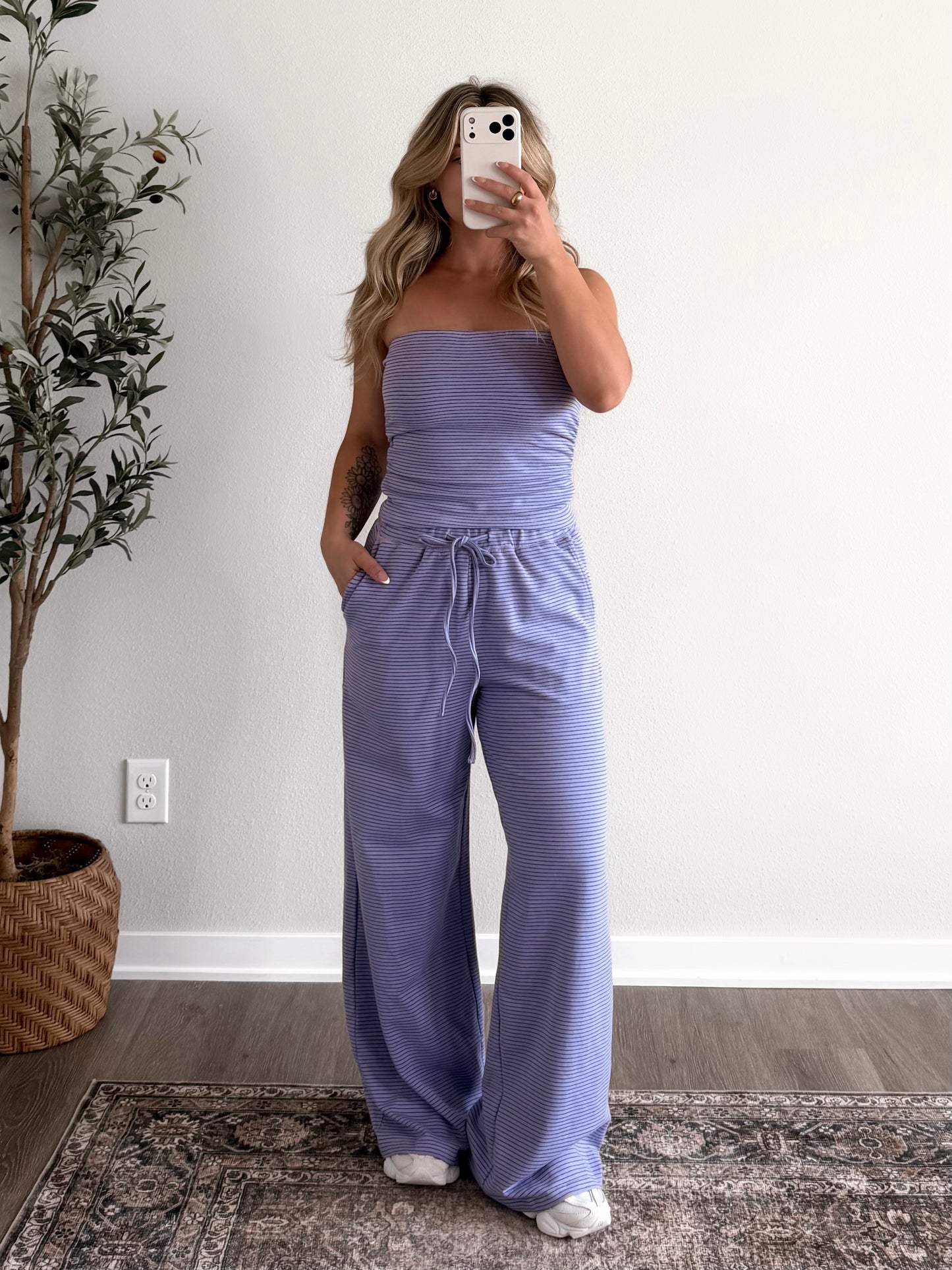 On Repeat Striped Set / Lavender-Blue