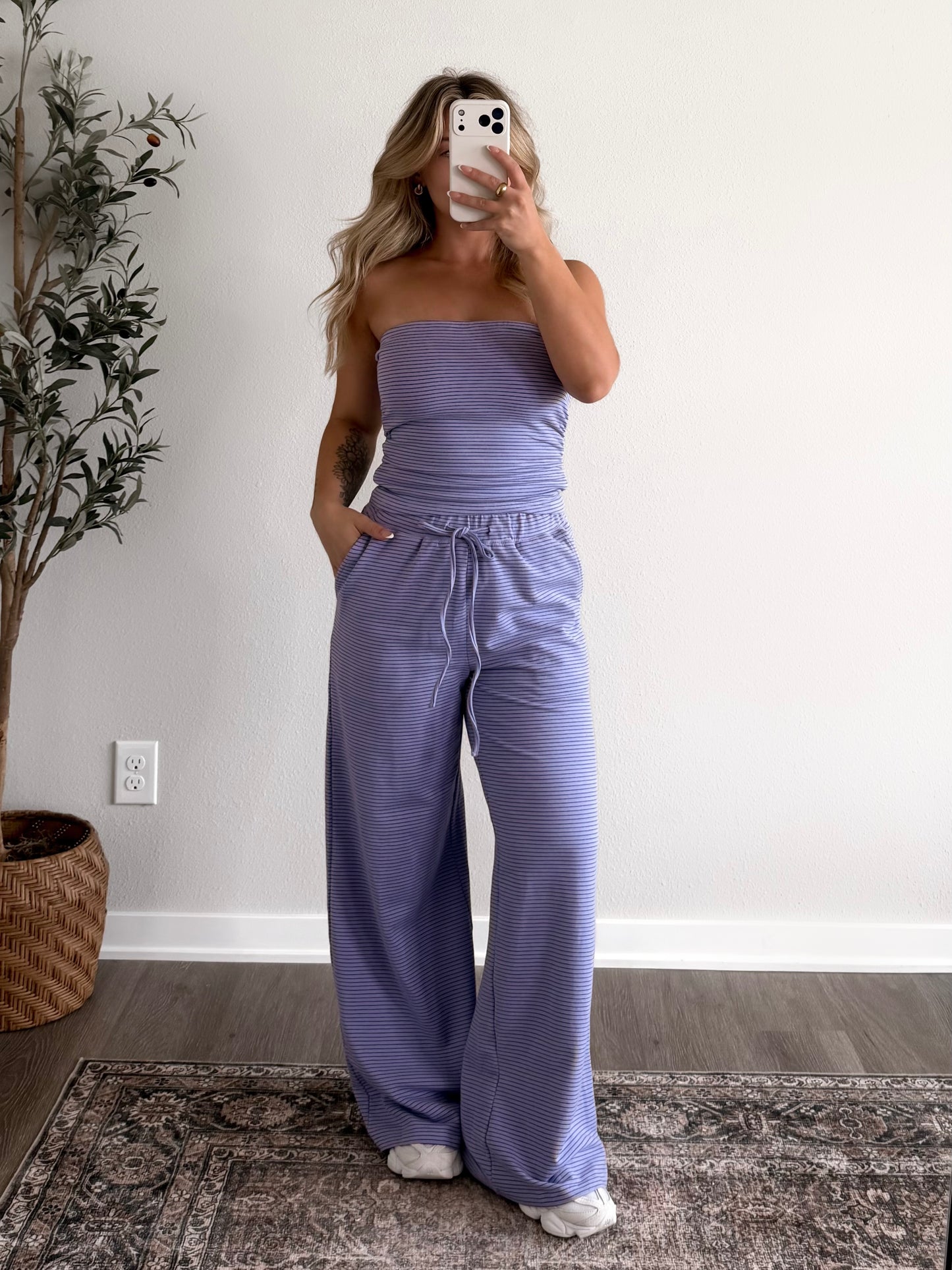 On Repeat Striped Set / Lavender-Blue