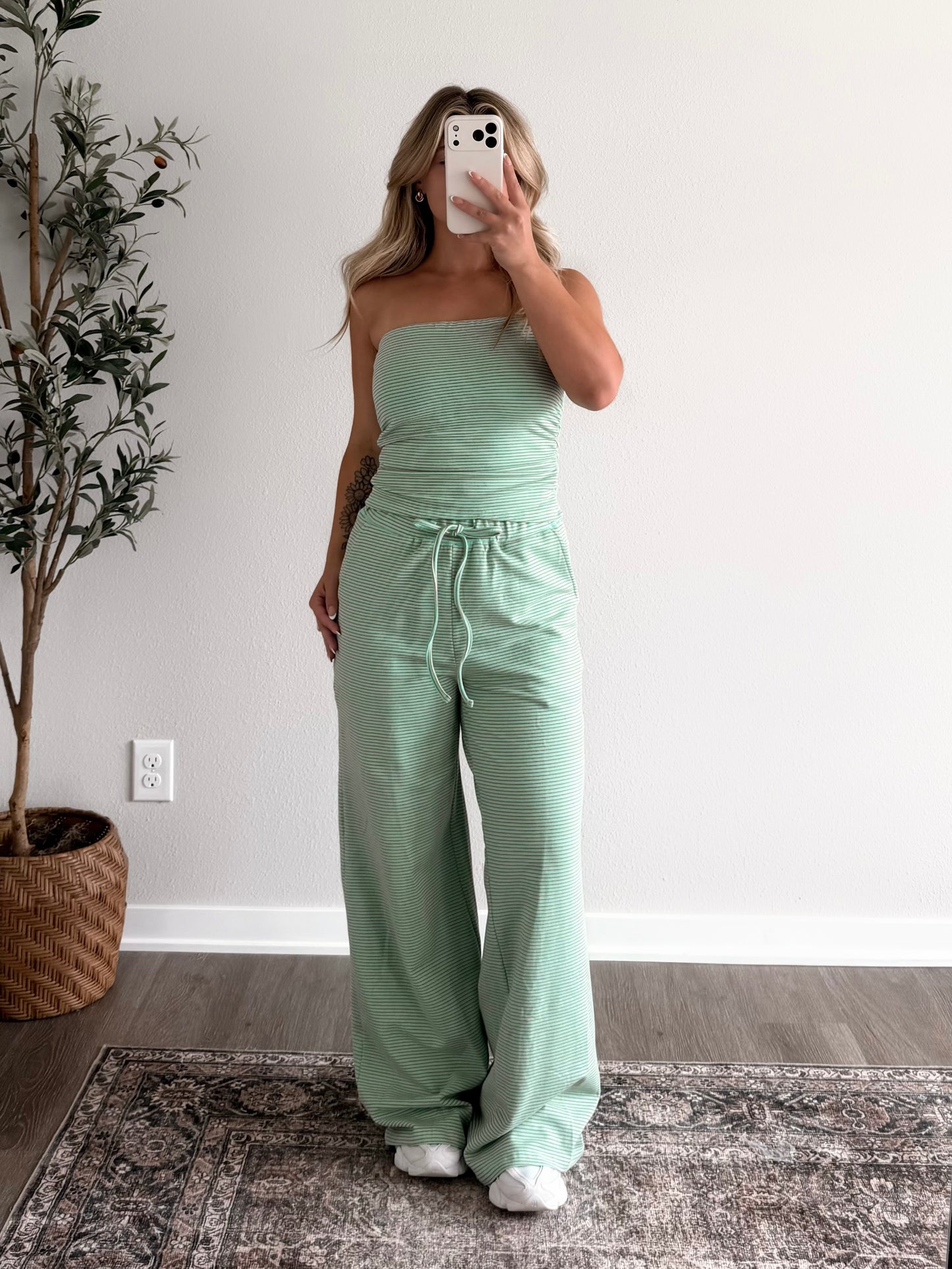 On Repeat Striped Set / Mint Orange